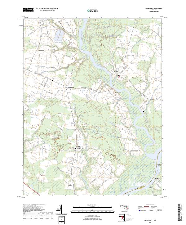 USGS Topographic Map – Rhodesdale