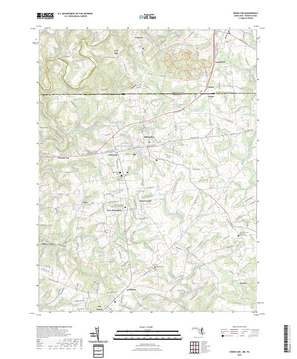 USGS Topographic Map – Rising Sun