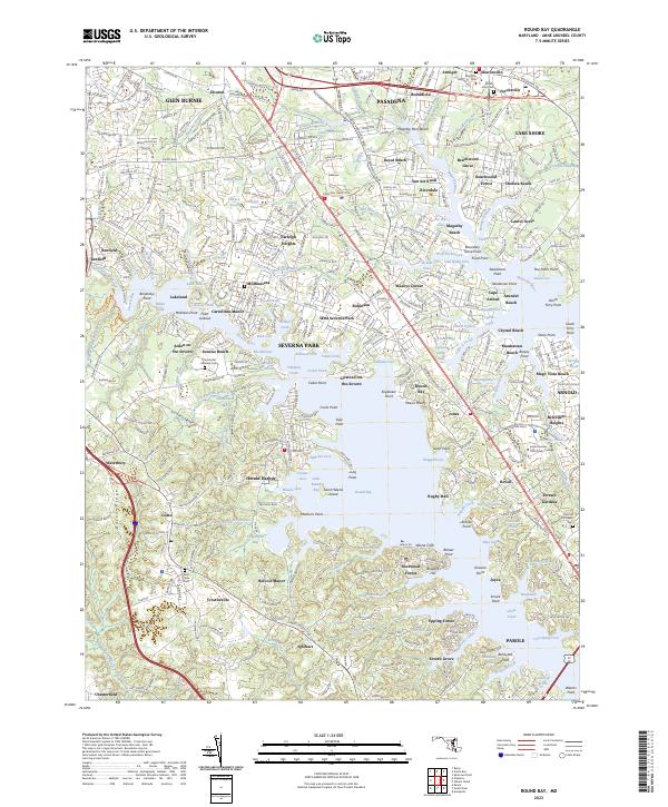 USGS Topographic Map – Round Bay