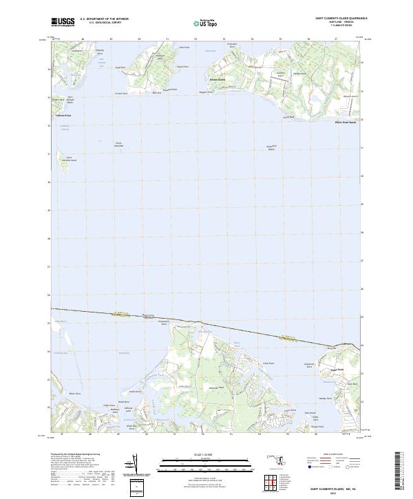 USGS Topographic Map – Saint Clements Island