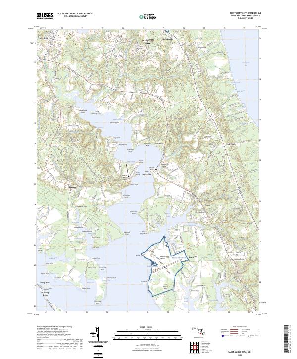 USGS Topographic Map – Saint Marys City