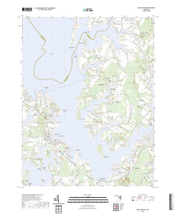 USGS Topographic Map – Saint Michaels