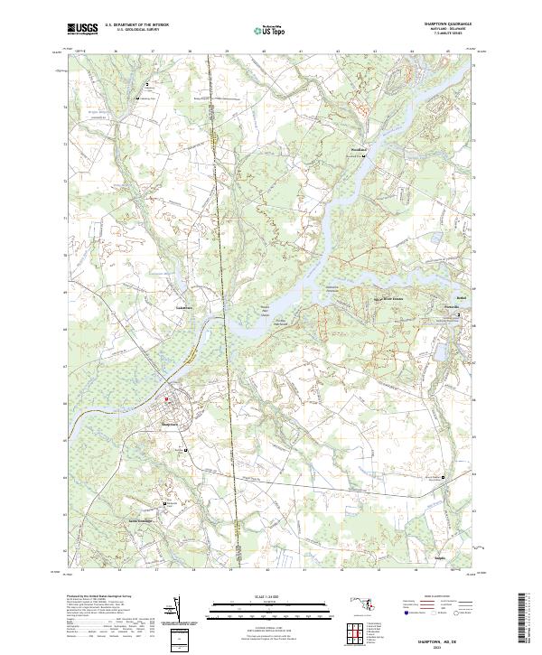 USGS Topographic Map – Sharptown