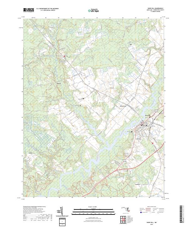 USGS Topographic Map – Snow Hill