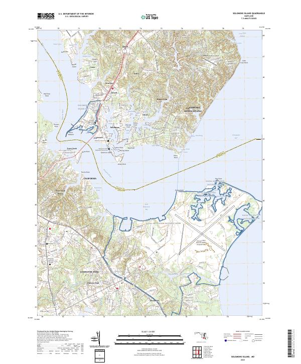 USGS Topographic Map – Solomons Island