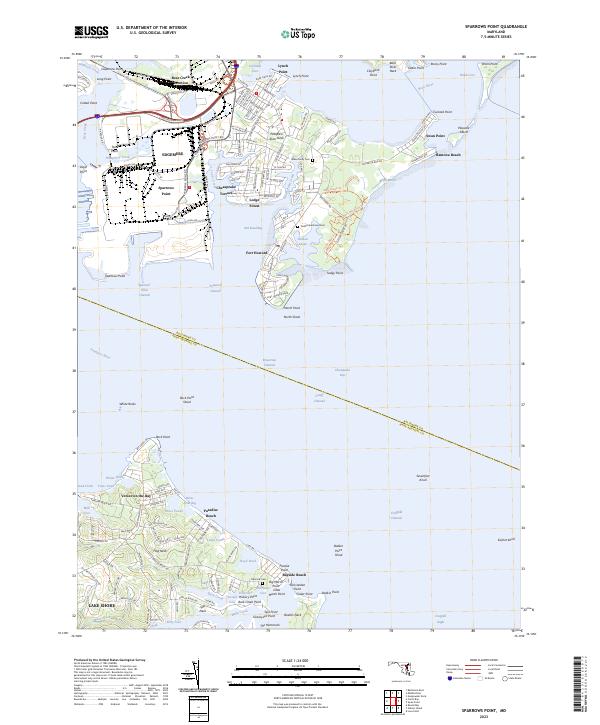 USGS Topographic Map – Sparrows Point
