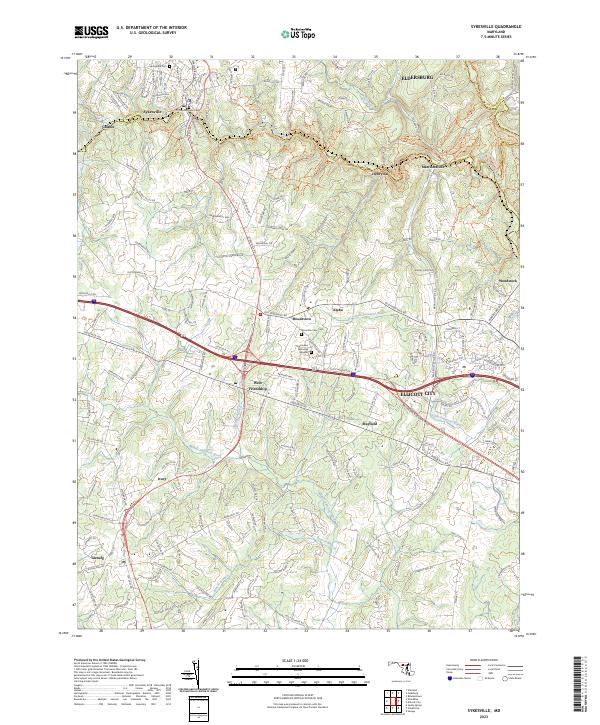 USGS Topographic Map – Sykesville