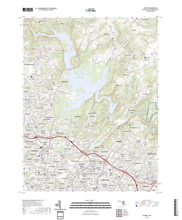 USGS Topographic Map – Towson
