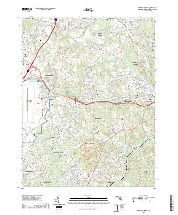 USGS Topographic Map – Upper Marlboro