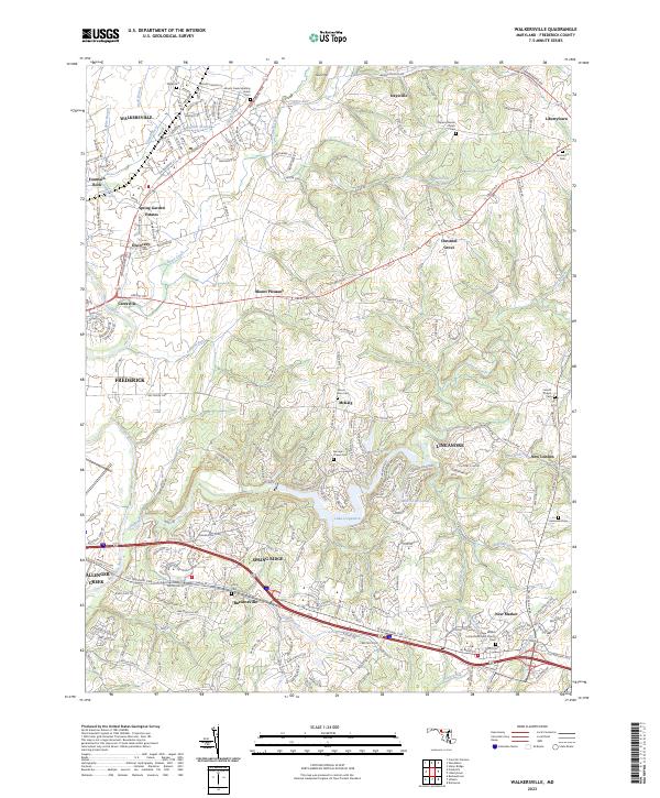 USGS Topographic Map – Walkersville