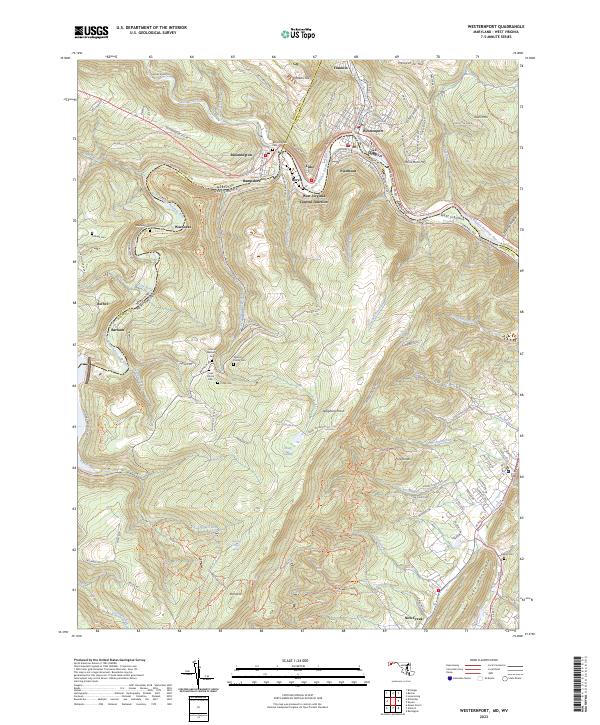 USGS Topographic Map – Westernport