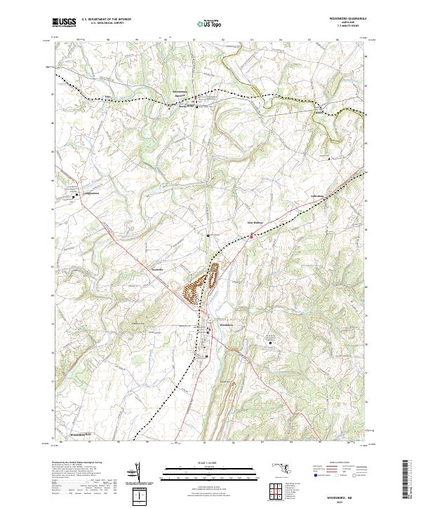 USGS Topographic Map – Woodsboro