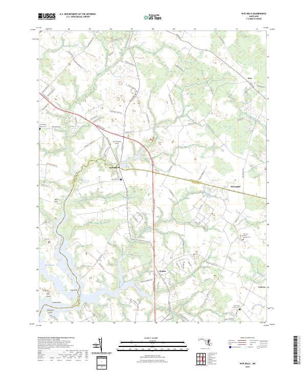 USGS Topographic Map – Wye Mills