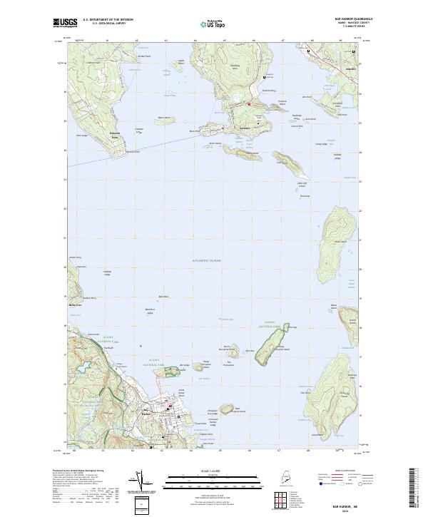 USGS Topographic Map – Bar Harbor
