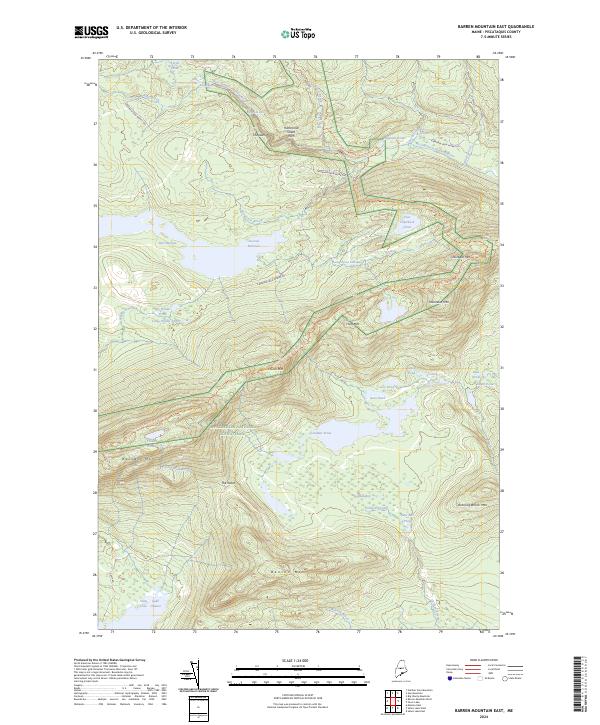 USGS Topographic Map – Barren Mountain East