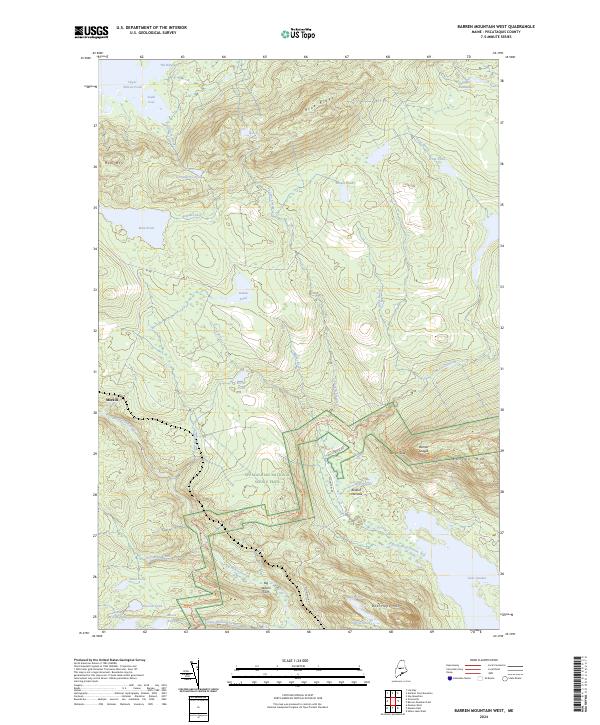 USGS Topographic Map – Barren Mountain West