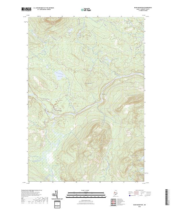 USGS Topographic Map – Basin Mountain
