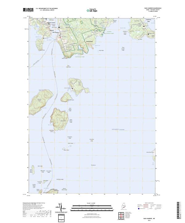 USGS Topographic Map – Bass Harbor