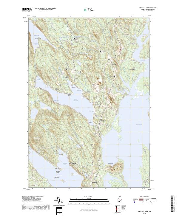 USGS Topographic Map – Beech Hill Pond
