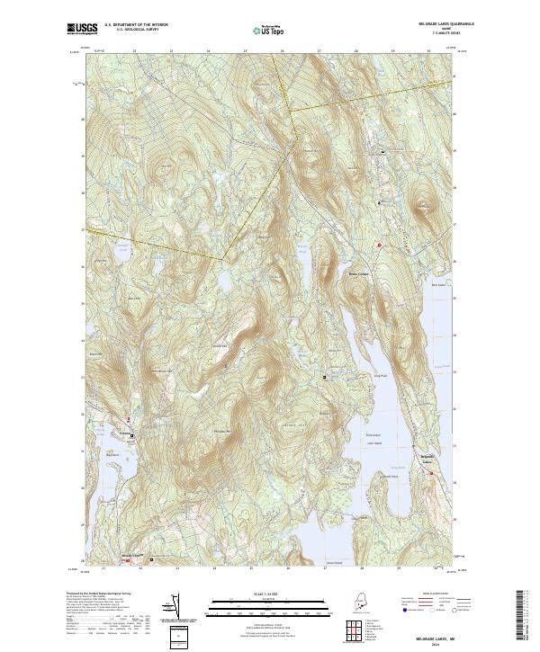 USGS Topographic Map – Belgrade Lakes