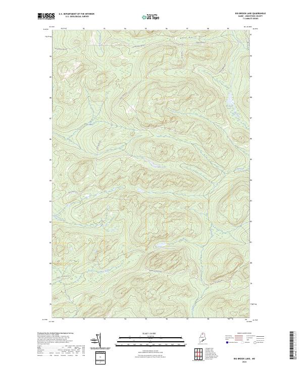 USGS Topographic Map – Big Brook Lake