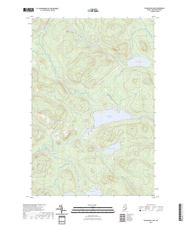 USGS Topographic Map – Big Machias Lake