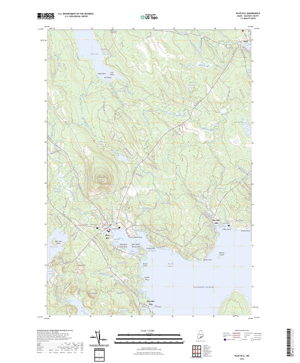 USGS Topographic Map – Blue Hill