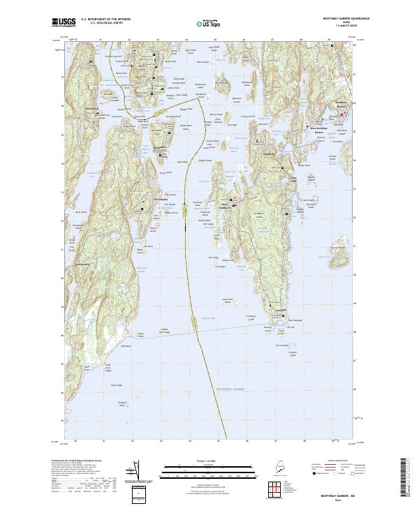 USGS Topographic Map – Boothbay Harbor