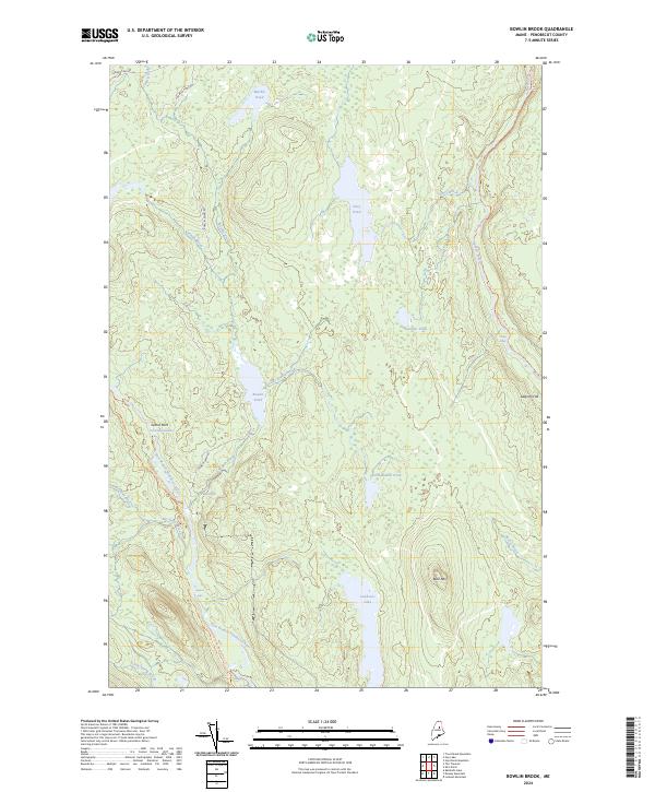 USGS Topographic Map – Bowlin Brook