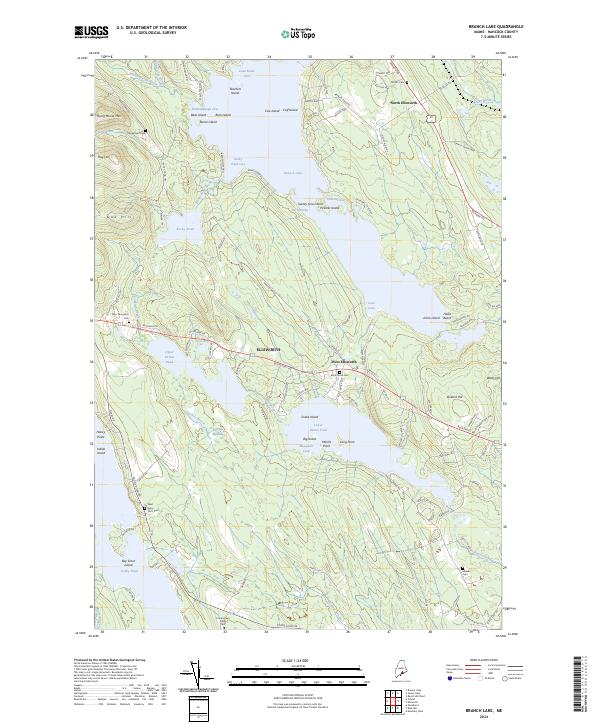 USGS Topographic Map – Branch Lake