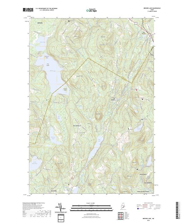 USGS Topographic Map – Brewer Lake
