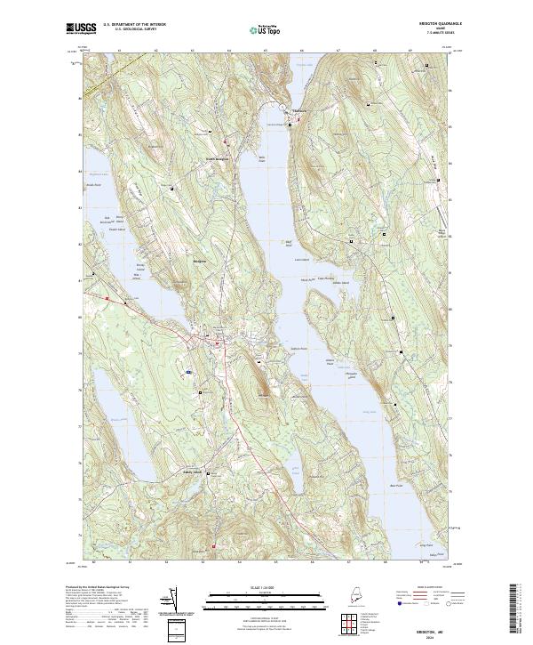 USGS Topographic Map – Bridgton