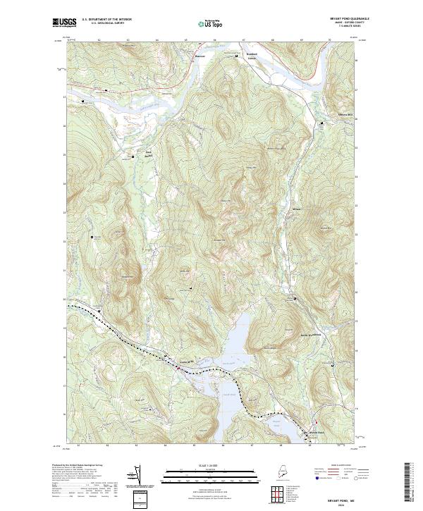 USGS Topographic Map – Bryant Pond