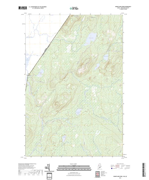 USGS Topographic Map – Burntland Pond