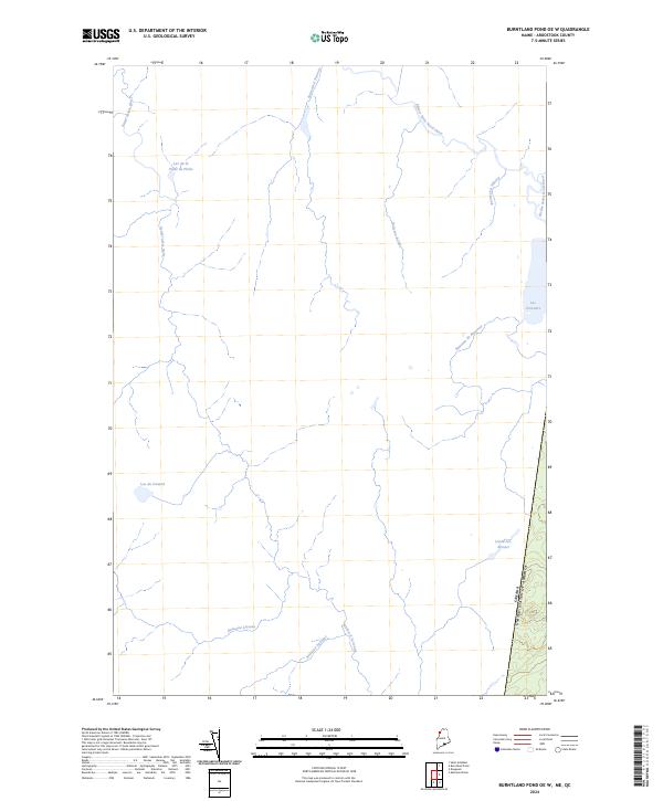 2024 Map of Burntland Pond OE W, 2024 Print
