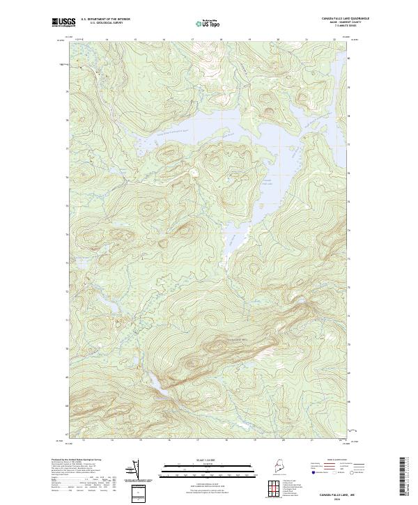 USGS Topographic Map – Canada Falls Lake