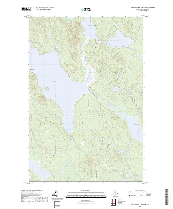 USGS Topographic Map – Caucomgomoc Lake East