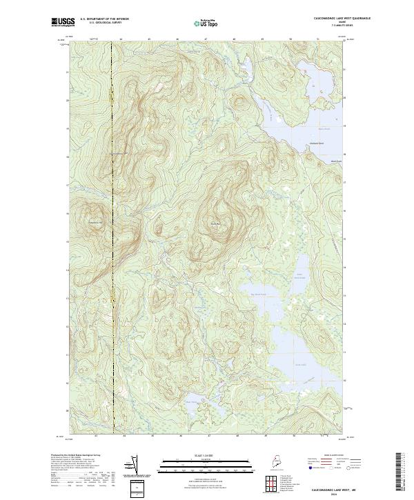 USGS Topographic Map – Caucomgomoc Lake West