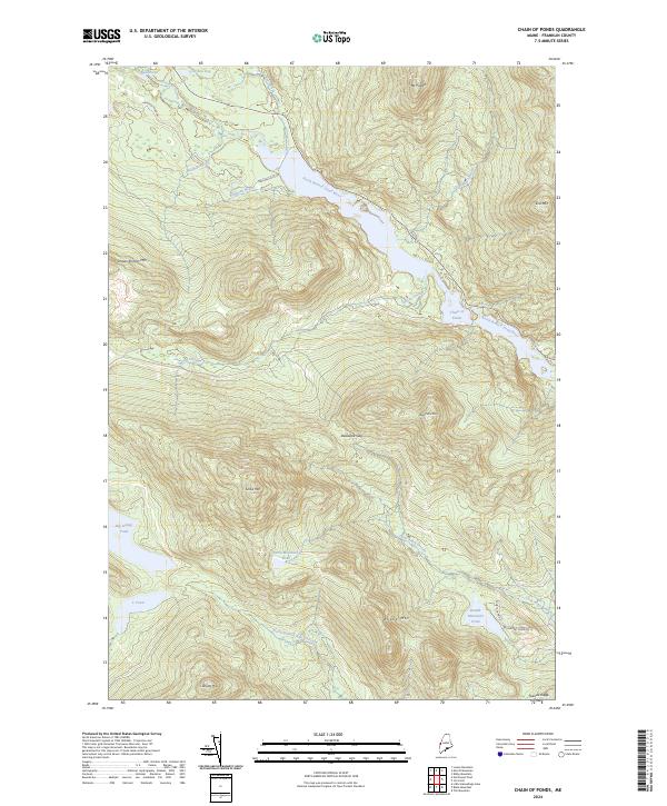 USGS Topographic Map – Chain of Ponds