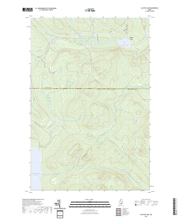 USGS Topographic Map – Clayton Lake