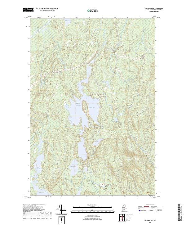 USGS Topographic Map – Clifford Lake