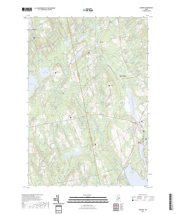 USGS Topographic Map – Corinna