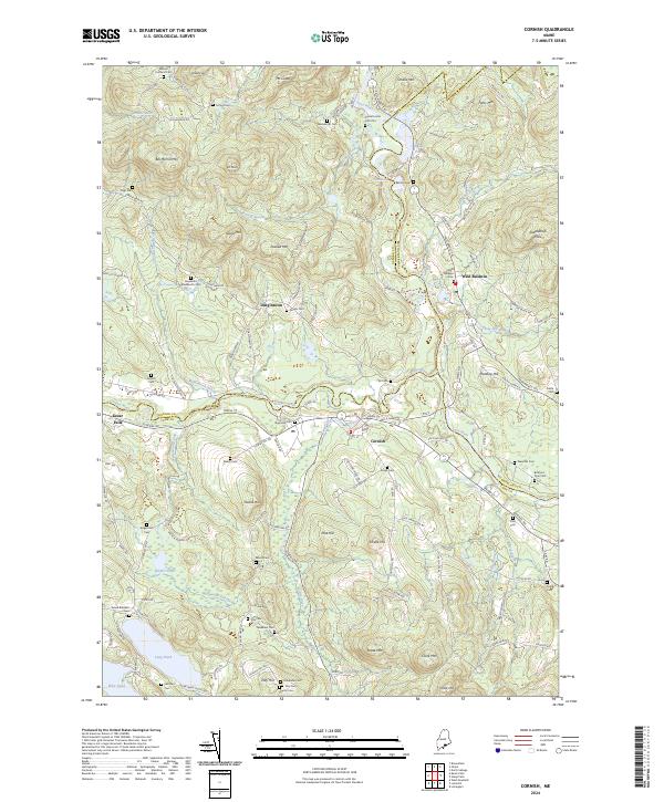 USGS Topographic Map – Cornish
