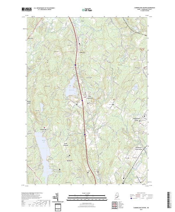 USGS Topographic Map – Cumberland Center