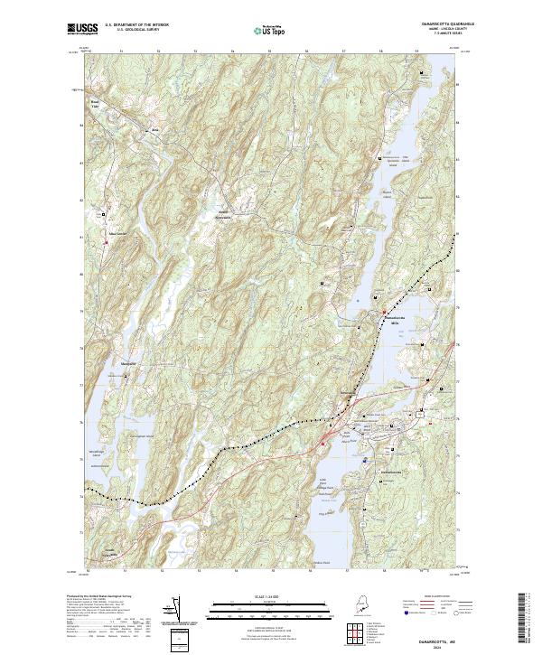 USGS Topographic Map – Damariscotta