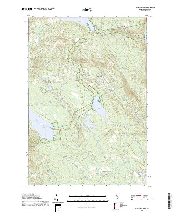 USGS Topographic Map – East Carry Pond