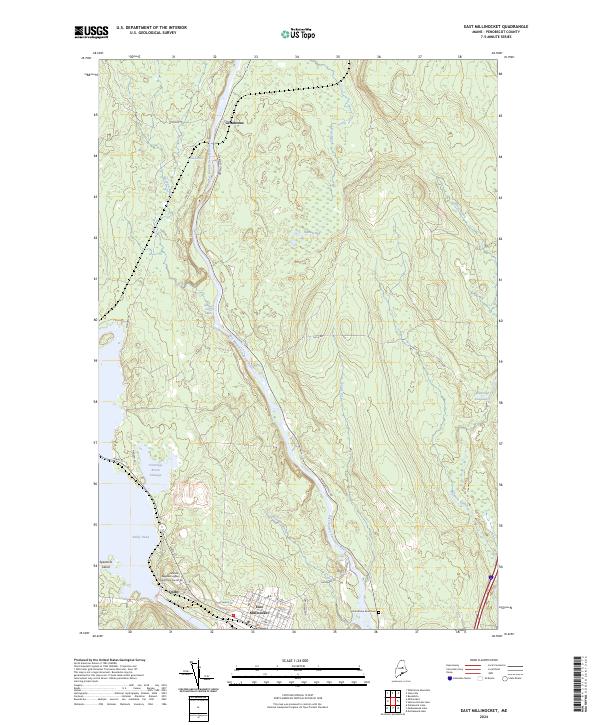 USGS Topographic Map – East Millinocket