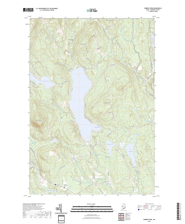 USGS Topographic Map – Embden Pond