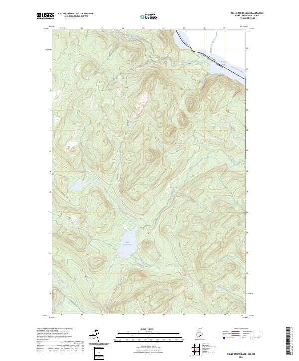 USGS Topographic Map – Falls Brook Lake