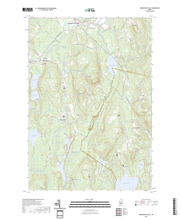 USGS Topographic Map – Farmington Falls
